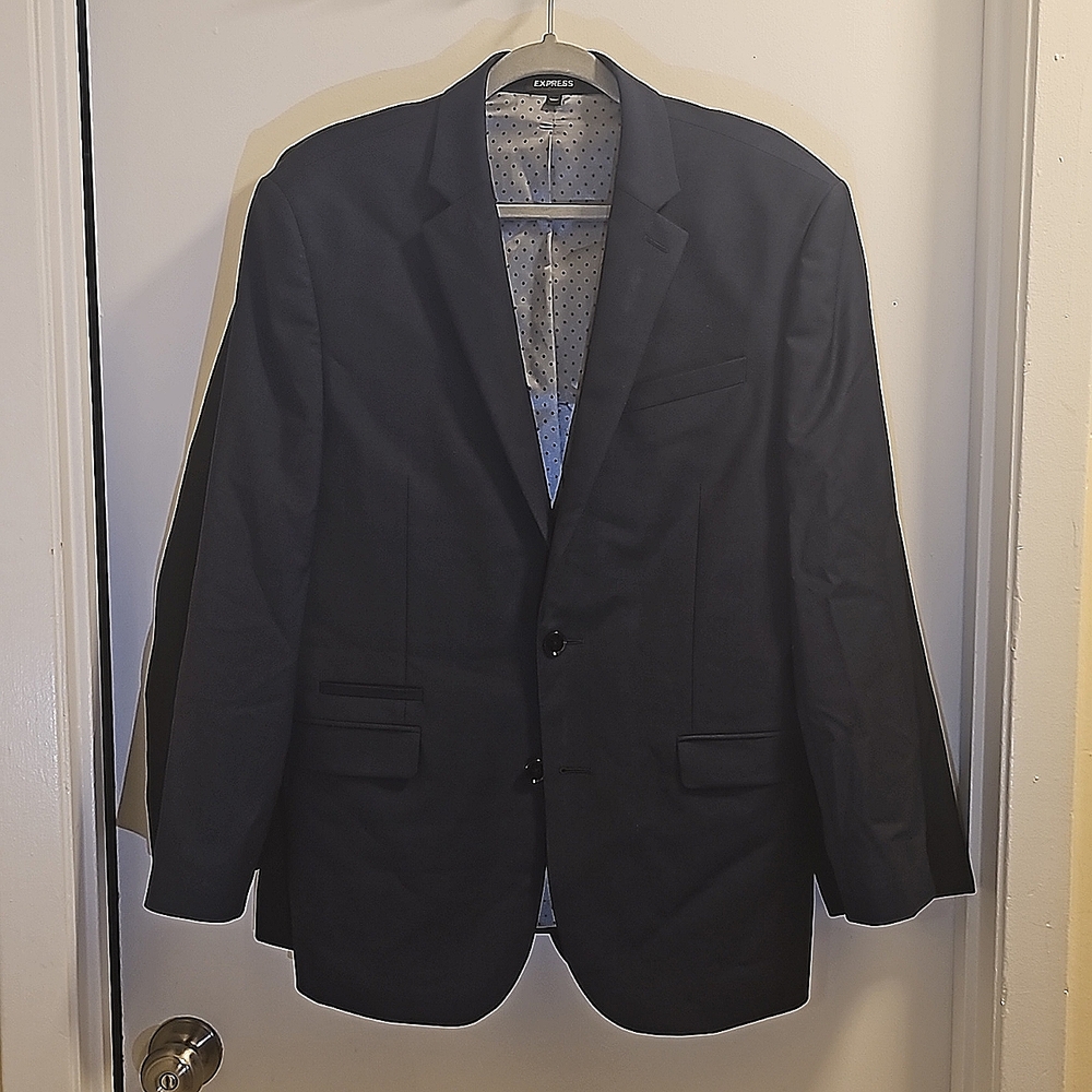 Express Men's Slim Fit 40R Navy blue suit jacket